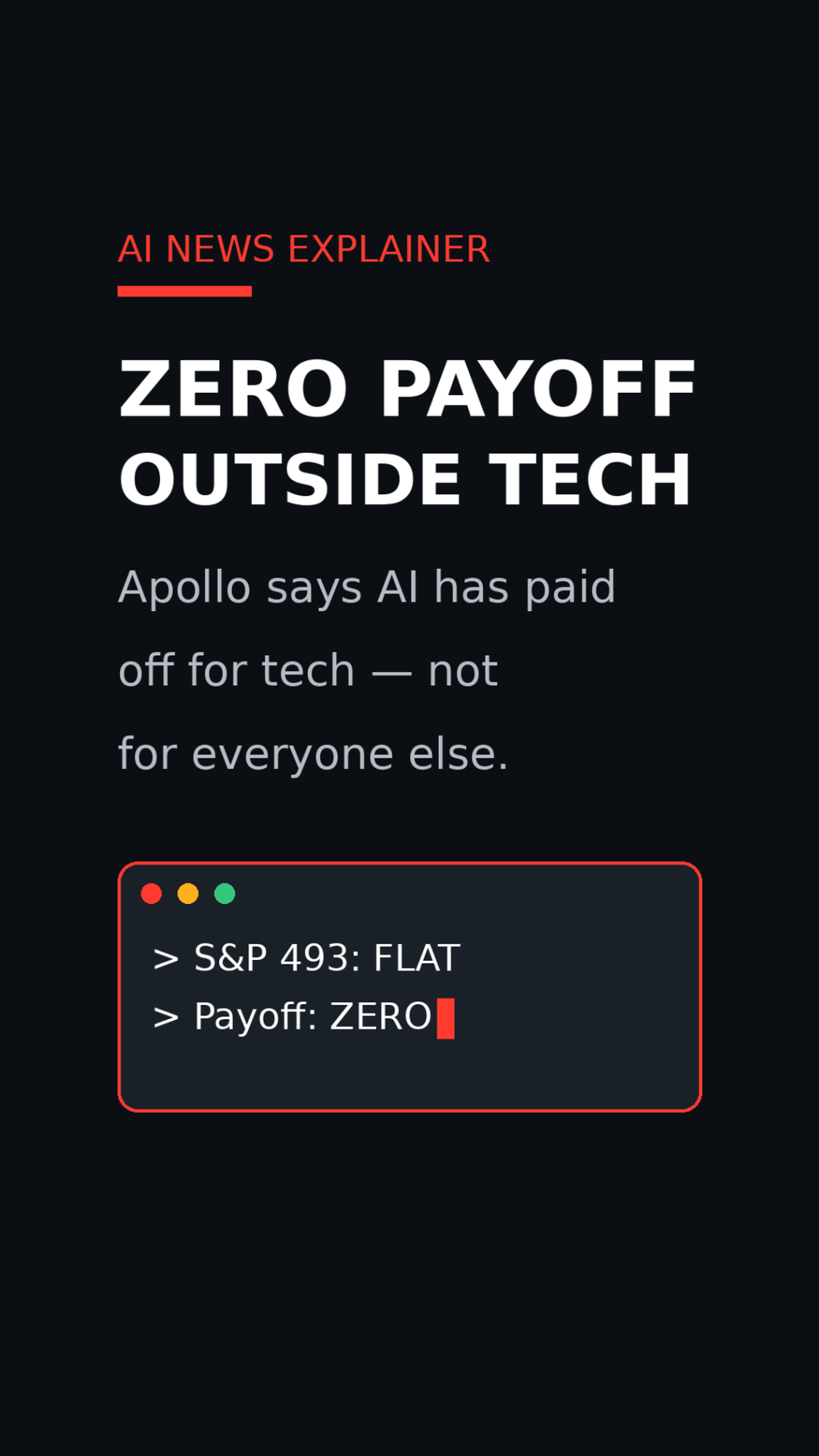 AI’s Zero Payoff Outside Tech